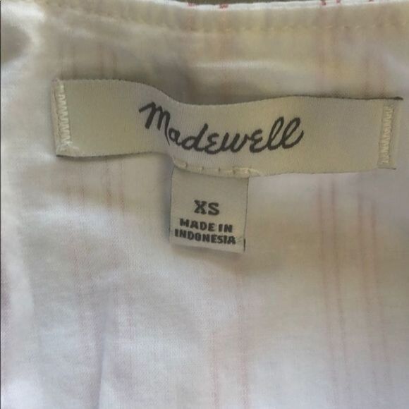 NWOT Madewell White & Red Striped Dress XS Excellent Condition - Picture 4 of 6